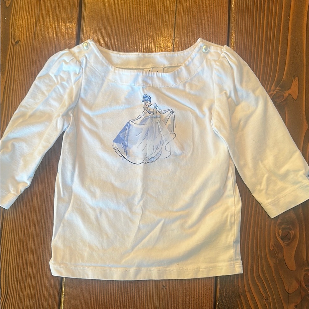 Janie and Jack Kids White and Blue Princess Top